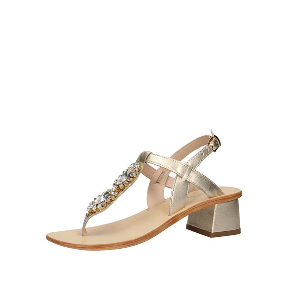 Keys Shoes Woman With heel Gold K-5170