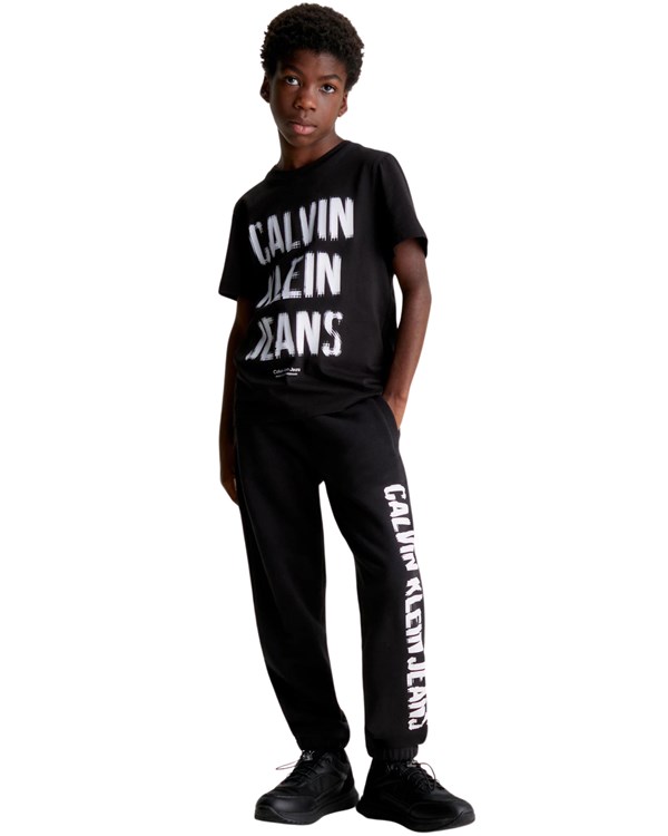 Calvin Klein Abbigliamento Bambino Manica Corta Nero IB0IB01974
