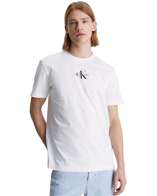 Calvin Klein Abbigliamento Uomo Manica Corta Bianco J30J323483