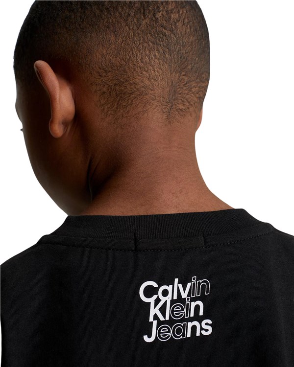 Calvin Klein Abbigliamento Bambino Manica Corta Nero IB0IB02036
