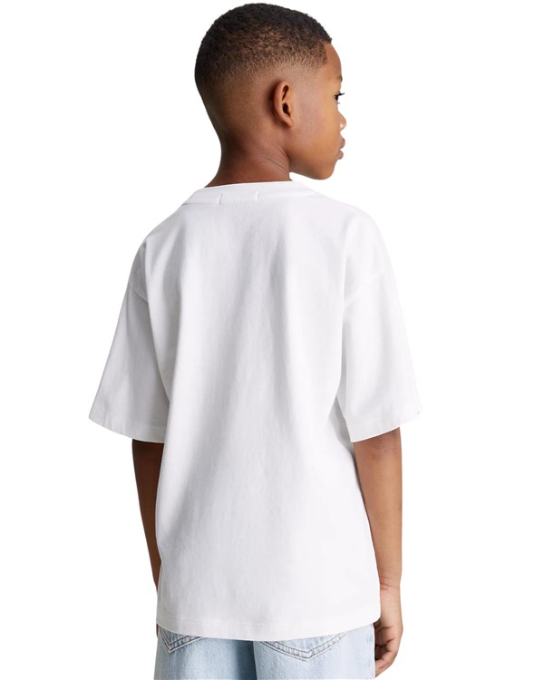 Calvin Klein Abbigliamento Bambino Manica Corta Bianco IB0IB02025
