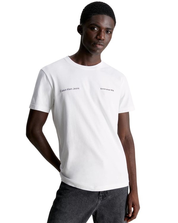 Calvin Klein Abbigliamento Uomo Manica Corta Bianco J30J325489