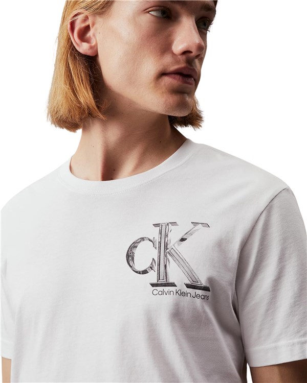 Calvin Klein Abbigliamento Uomo Manica Corta yaf_bright_white J30J325498